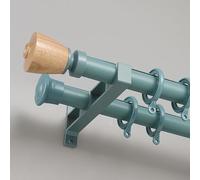 Aluminum ain Track 2-Channel Room Divider Easy Installat Modern Design 4.2m (13.8ft) Ideal for Living Room & Country Bedroom Blue Color