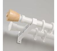 Aluminum ain Track 2-Layer Room Divider Easy Installat & Modern Design Ideal for Living Room & Farmhouse Bedroom Outdoor Use - White 3.8m (12.5ft)