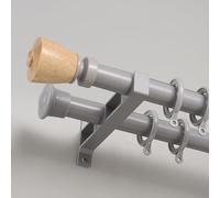 Aluminum ain Track 2-Layer Room Divider Rail Easy Installat Modern Design for Living Room & Outdoor Bedroom Gray 5.7m (18.7ft) - Perfect for Farmhouse Décor