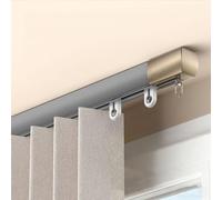 Aluminum ain Track 5.2M/17FT Ceiling-Mounted Single Rail System for Room Dividers Privacy Balcony Adjustable Lengths 1-6M Gray & Slish