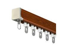 Aluminum ain Track Set Adjustable 100-500cm Ceiling/Wall Mount Wood Grain h Perfect for Room Dividers Includes 2 x 90cm Rails Easy Installat