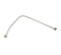 Aluminum Air Compressor Exhaust Tube 530mm Replacement Air Pipe G3/8" Thread Silver Tone Pump Component 21.26" Length