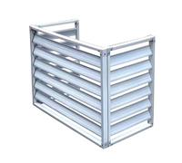 Aluminum Air Conditioner and Heat Pump Cover, Outdoor Air Conditioning Screen, Shelf Plant Stand, Fence to Hide Air Conditioner, Noise Reduction, Dustproof and Waterproof, Suitable for Outdoor (Color