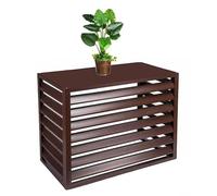 Aluminum Air Conditioner Cover & Decorative Privacy ScreenOutdoor AC Radiator Fence & Plant Display Rack Storage ShelfBrown Perfect for Concealing & Protecting Your AC Unit