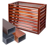 Aluminum Air Conditioner Cover Fence Outdoor Air Conditioner Cover Privacy Screen Freestanding Louvered Space Divider Air Conditioner Fence Screen Plant Display Rack 100x50x70cm 110x60x80cm(Brass,110x
