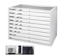Aluminum Air Conditioner Cover & Heat Pump Fence Outdoor Condenser Protective Screen Durable Aluminum Alloy Privacy Enclosure Stylish Trash Can Cover