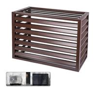 Aluminum Air Conditioner Cover Outdoor Heat Pump Fence Condenser Protective Screen Aluminum Privacy Enclosure Weatherproof AC Guard Durable Trash Can Shield