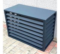 Aluminum Air Conditioner Cover Por Partition Fence, Decorative Louvered Privacy Screen Enclosure For Ac Units, All-weather Space Divider Fence Hideaway, White, 100x70x50cm