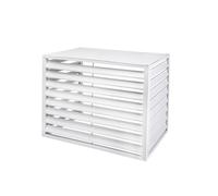 Aluminum Air Conditioner Cover Screen Outdoor Unit Fence Hide Decorative Plant Display Rack Weatherproof Heat Pump Protection Stylish Garden Storage Shelf