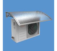 Aluminum Air Conditioner Fence, Air Conditioner Screen with Bracket, AC Fence for Outside Unit Suitable for Balcony or Exterior Wall(Natural,105x60cm)