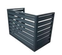 Aluminum Air Conditioner Rack & Fence Screen - Outdoor Plant Display Stand Louvered Flower Shelf Deepened Planter for Concealing AC Units - & Stylish Outdoor Solution