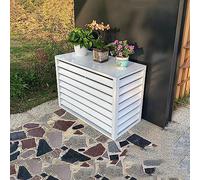 Aluminum Air Conditioning Cover Decorative Privacy Fence Screen,AC Covers For Outside Units,Outdoor Condenser Protective Cover,Protective Grilles For AC And Heat Pumps,Trash Can Enclosure Flower Stand