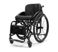 Aluminum All Terrain Sports Wheelchair, Foldable Lightweight Self-Propelled Wheel Chair with Handbrakes for Youth Adults Elderly(Nero,40cm)