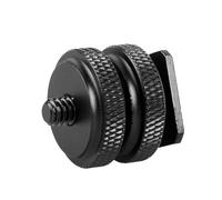 Aluminum Alloy 1/4 Double Layer Hot Shoe Base Conversion Screw SLRs Camera 1/4 Double-layer Hot Shoe Base Ballhead Access Mount Connectors