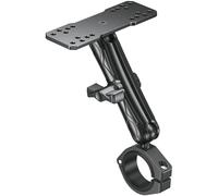 Aluminum Alloy 1" Ball Fish Finder Mount, 5.9" Long Arm Marine Electronic Mount with Bar Clamp Base, Fit 1.5" 1.65" 1.75" 1.85" 2" Round Rail, for Garmin, Lowrance, Humminbird, Raymarine