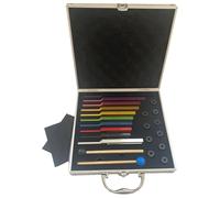 Aluminum Alloy 10 Pcs Tuning Fork Set Solfeggio, Chakra Sound Therapy, With Mallets Wooden, Box Storage, Rubber Bases