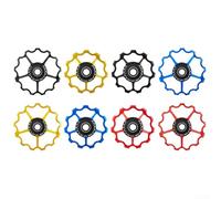 Aluminum Alloy 11T 13T Rear Derailleur Guide Pulley Wheel for Bikes Designed to Work with Standard 4mm 5mm and 6mm Screw Hole Sizes (11T(11T(black))