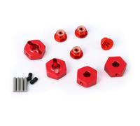Aluminum Alloy 14mm Wheel Hex Hub Adaptor with 4pcs M4 Flanged Lock Nut for Arrma 1/10 Vorteks Senton Granite Big Rock 3S BLX,Replace #ARAC9742/#ARAC9699