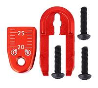 Aluminum Alloy 24T Teeth Servo Steering Arm, RC Car Steering Arm, Adjustable 20-25mm Lightweight Arm with Anodized Finish for 1/8 1/10 Scale like SCX10 HPI (Red (N10308R))