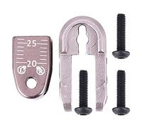 Aluminum Alloy 24T Teeth Servo Steering Arm, RC Car Steering Arm, Adjustable 20-25mm Lightweight Arm with Anodized Finish for 1/8 1/10 Scale like SCX10 HPI (Titanium color (N10308T))