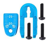 Aluminum Alloy 24T Teeth Servo Steering Arm, RC Car Steering Arm with Adjustable Length 20-25mm, Anodized Durable Replacement for 1/8 1/10 Scale Models like SCX10 HPI (Blue (N10308B))