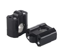 Aluminum Alloy 28mm 1-1/8" Motorcycle Handlebar Riser Clamps, Fat Bar Mount Kit with Hardware, Red (Handlebar embossed/black)