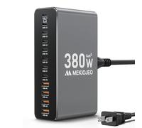 Aluminum Alloy 380W USB C Charger Fast USB C Charging Station 12 Ports 65W Laptop GaN Charger for MacBook Pro/Air/iPad Pro/iPhone (Gray)