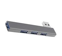 Aluminum Alloy 4 Port USB Hub Right Angle Design for Better Heat Dissipation USB3.0 Type C Super Fast File Transfer Multi-Device USB Hub