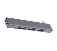 Aluminum Alloy 4 Port USB Hub Right Angle Design for Better Heat Dissipation USB3.0 Type C Super Speed for Fast File Transfer Aluminum Alloy USB Hub