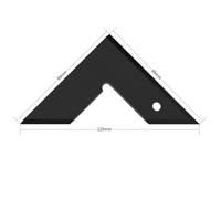 Aluminum Alloy 45/90 Degree Triangular Ruler for Precision Angle Measurement, Woodworking Carpenter Square Tool, Multifunctional Saw and Drill Guide, 89x89mm - Red