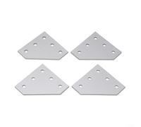 Aluminum Alloy 5 Hole Joint Board Plate Corner Bracket for 2020 Profile 90 Degree Angle Connector for Structural Frames (Silver)