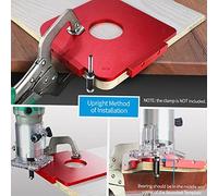 Aluminum Alloy 6061 Woodworking Radius Template for Corner Routing - CNC Machined Quick Jig with R5 R10 R20 R30 Angles - Includes 1/4 Inch Double Bearing Trim Router Bit with 30mm