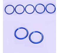 Aluminum Alloy 7pcs/set Air Condition Air Vent Outlet Ring Cover Trim Decoration sticker for Mercedes Benz C Class 2015 W205 C180 C200 C250 C300 C400 & GLC 2016 (Outer, Blue)