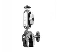 Aluminum Alloy Action Camera Bike Mount, Camera Mounts Clamp Mount Handlebar Adapter Mount 1.5kg Load Capacity with Dual 360°Rotatable Ball Head with Adapter (without phone clip)