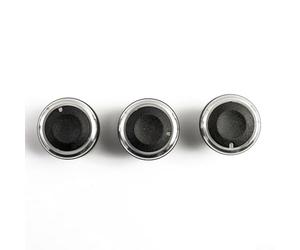 Aluminum Alloy Air Conditioning Knob Set for 2 / Demio (2007-2014, Third Generation) - 3-Piece ABS Trim Dial Button with Nighttime Reflec