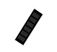 Aluminum Alloy Air Vents Small Rectangle Ventilation Grille Square Air Grilles Registers Louvered Grill Cover for Kitchen Sink Wardrobe Shoes Cabinet Walls(Black,150x450mm/5.9x17.7in)