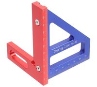 Aluminum Alloy Angle Ruler for Wood Boards, 45 90 Degree | Easy to Read Layout Template Use, for Workpiece Edges, Cabinet Makers, Toolbox and Flooring Installation