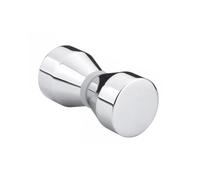 Aluminum Alloy Back-to-Back Glass Door Knob Puller Silver Cone Type | Premium aluminum alloy polished finish back-to-back design easy install fits most glass doors 1 Pc 2.44x1.18