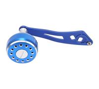 Aluminum Alloy Baitcasting Reel Handle, Fishing Reel Rocker Arm Replacement, 360° Smooth Rotation Hollow Grip with Dual Hole Design for Custom Length, Compatible with (Section B blue)