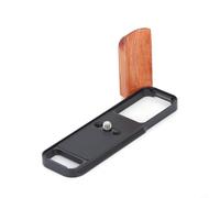 Aluminum Alloy Base Grip for Fuji XE5 Wood Handle(XE5 Black) | Natural rosewood texture, comfortable hold, for arca for swiss compatible, lightweight design, anti-scratch pads