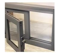 Aluminum Alloy Basement Sliding Windows, Replacement Shed Window - with Screen and Tempered Glass, for Basement Bathroom Chicken(121x46cm)