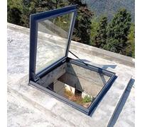 Aluminum Alloy Basement Window Hatch Skylight Cover Ventilat Window for Sunroom Rainproof Attic Exhaust Vent Home Roof Maintenance Access Lid.