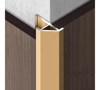 Aluminum Alloy Beveled Edge Trim Strip, Thickened Wall Corner Protector 1m*3pcs Angle Profile Corner Protection Strip for Wooden Walls/Tiles(Matte Antique Bronze,15mmx1m)