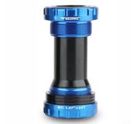 Aluminum Alloy Bicycle Bottom Bracket 68/73mm Threaded Five-way Bearing For Hollow Shaft Integrated Crankset, Black(blue)