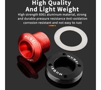 Aluminum Alloy Bicycle Crank Bolt Kit M30 Self-Extracting for | SRAM DUB, Includes Cap and Gasket for Bike Maintenance, Available in Black Red Gold Silver