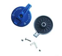 Aluminum Alloy Bicycle Fork Shoulder Lock Switch with Soft Hard Adjustment for Mountain Bike Front Suspension Control Repair Part Red Black Blue(D)