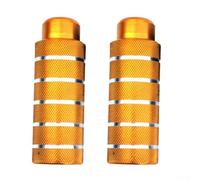 Aluminum Alloy Bicycle Pegs Pair For And Freestyle Bikes, Nonslip Foot Pins For Rear Axles With Herringbone Tread, Lightweight And Sturdy For Improved Riding Stability(Yellow)