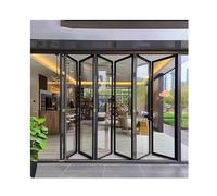 Aluminum Alloy Bifold Sliding Window - Retractable Interior Doors with Bottom Track for Kitchen & Fast Food Restaurant Ventilated Design (80x180cm/31x71in)