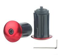 Aluminum Alloy Bike Bar Ends Featuring Screw Expansion for 18 23mm For Inner Diameter Handlebars, Suitable for Road and Mountain Bikes, Lightweight with Smooth Edges (Red)