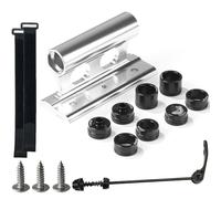 Aluminum Alloy Bike Fork Mount Truck Blocks 2 Kit, 20 x 110mm with 8 Adapters for Quick Release and Thru Axle, Secure Bicycle Roof Rack Carrier for Car, Truck, RV, Boat Outdoor Transport Storage